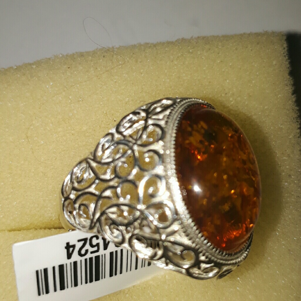 BALTIC AMBER ARTISAN CRAFTED RING - Picture 5 of 6